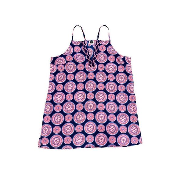 Mud Pie Tops - Mudpie Women's Vibrant Racerback Tank Blue/Pink Large